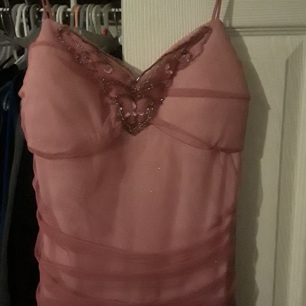 Sparkly rose pink dress